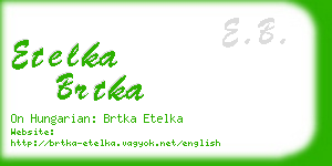 etelka brtka business card